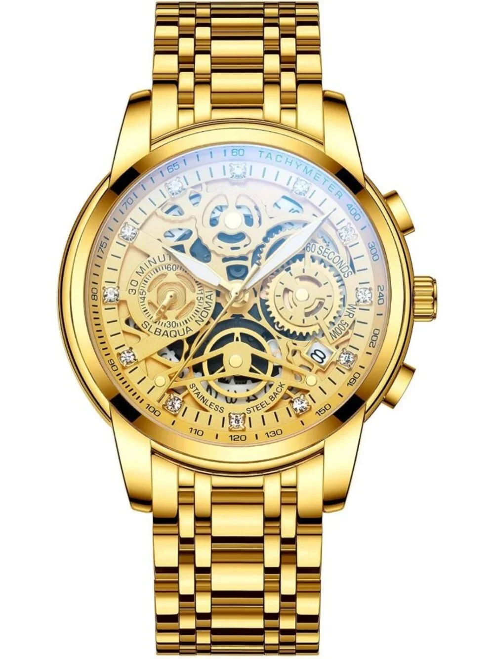 Luxury Minimalist Men's Watch - Stainless Steel, Quartz, Waterproof, Date